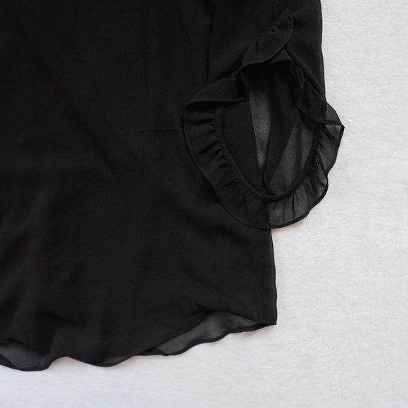 Black Ruffled Long-sleeve - Picture 5 of 8